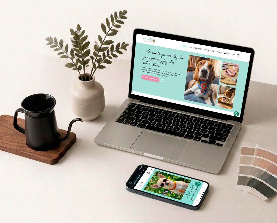 Computadora con el proyecto de sniff and smile